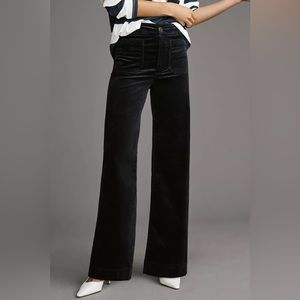 Maeve Colette Black Corduroy Pants